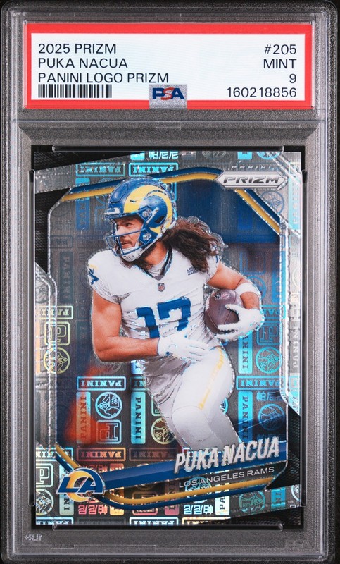 2025 PANINI PRIZM PANINI LOGO PRIZM #205 PUKA NACUA 4/20 PSA 9