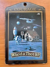 Collectable Mini Pub Sign Courage Brewery "Who'd A Tho't It" Sci-Fi Moon Pub