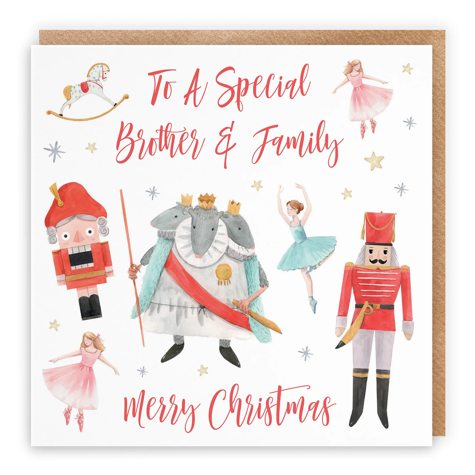 Brother And Family Christmas Card Nutcracker