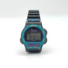 Vintage Timex Ironman Triathlon Indiglo Digital Watch Teal Purple 8 Lap 760