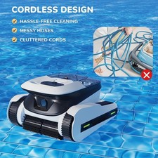 Seauto Seal Cordless Robotic Pool Cleaner, Wall Climbing, Sonar Navigation Used