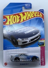 Hot Wheels 2022 - '95 Mazda RX-7 - 2.28 x 0.99 x 0.5 inches, Silver/Blue