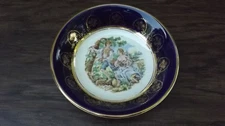 Vintage Wood's England Romance Couple Scene Mini Bowl Trinket Dish Dessert Plate
