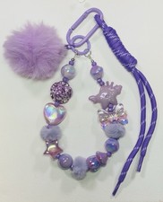 Beaded Keychain, Phone Charm, Bag Charm, Purse Charm, Bag Clip
