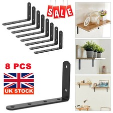 8X Heavy Duty Cast Iron L Shaped Wall Mounted Shelf Brackets Support Decor Home