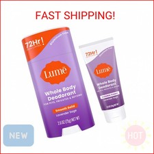 Lume Whole Body Deodorant - Invisible Cream Mini  Solid Stick Bundle - 72 Hour
