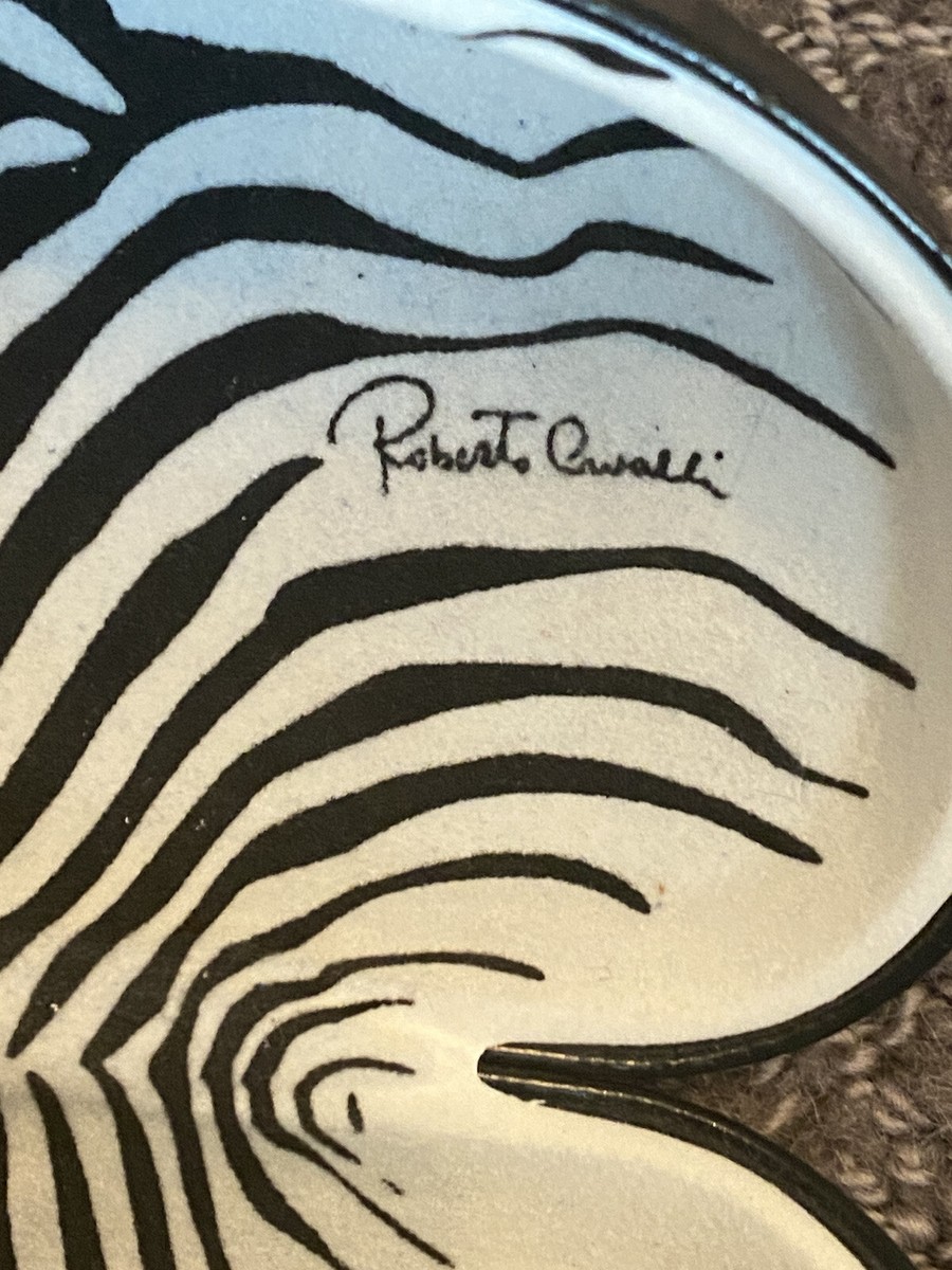 ROBERTO CAVALLI Glossy Black Sunglasses Case with Zebra Interior Vintage Roberto Cavalli Hard Sunglass Case Only Black w  main image 2