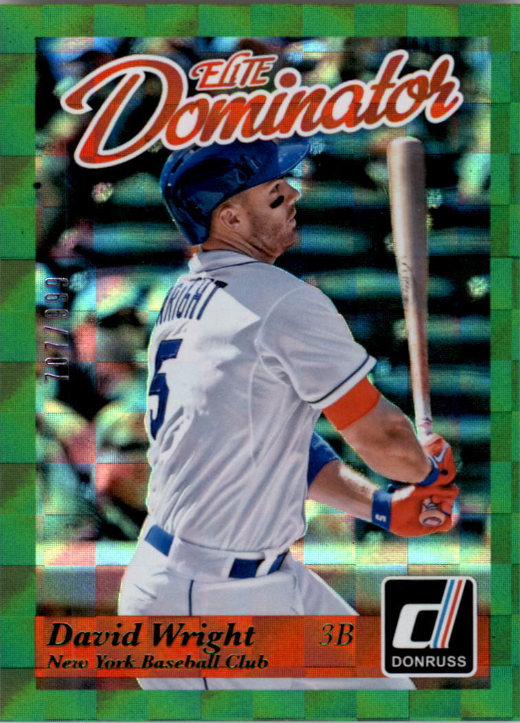 2014 Donruss Series 2 Elite Dominator #7B David Wright/999 - NM-MT