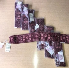 Vintage Xhilaration Brand Boho Style Hippie Woven Fabric Sash Belt Sz L 32” NWT