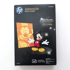 NEW HP Advanced 4x6" Glossy Photo Paper 100 Ct Inkjet 2010 Mickey Mouse Q6638A