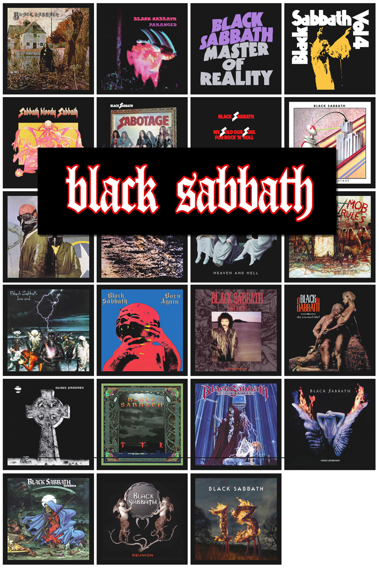 BLACK SABBATH multi pack of 23 album cover refrigerator magnet set lot 