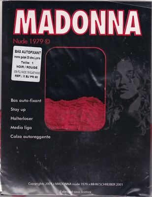 Strumpfhalter MADONNA by CERVIN schwarz/rot. Größe 1. Sammlung Stay-Ups.