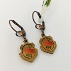 Ab Crystal Romantic Vintage Style Nwt Michal Negrin Earrings Floral Roses Drop