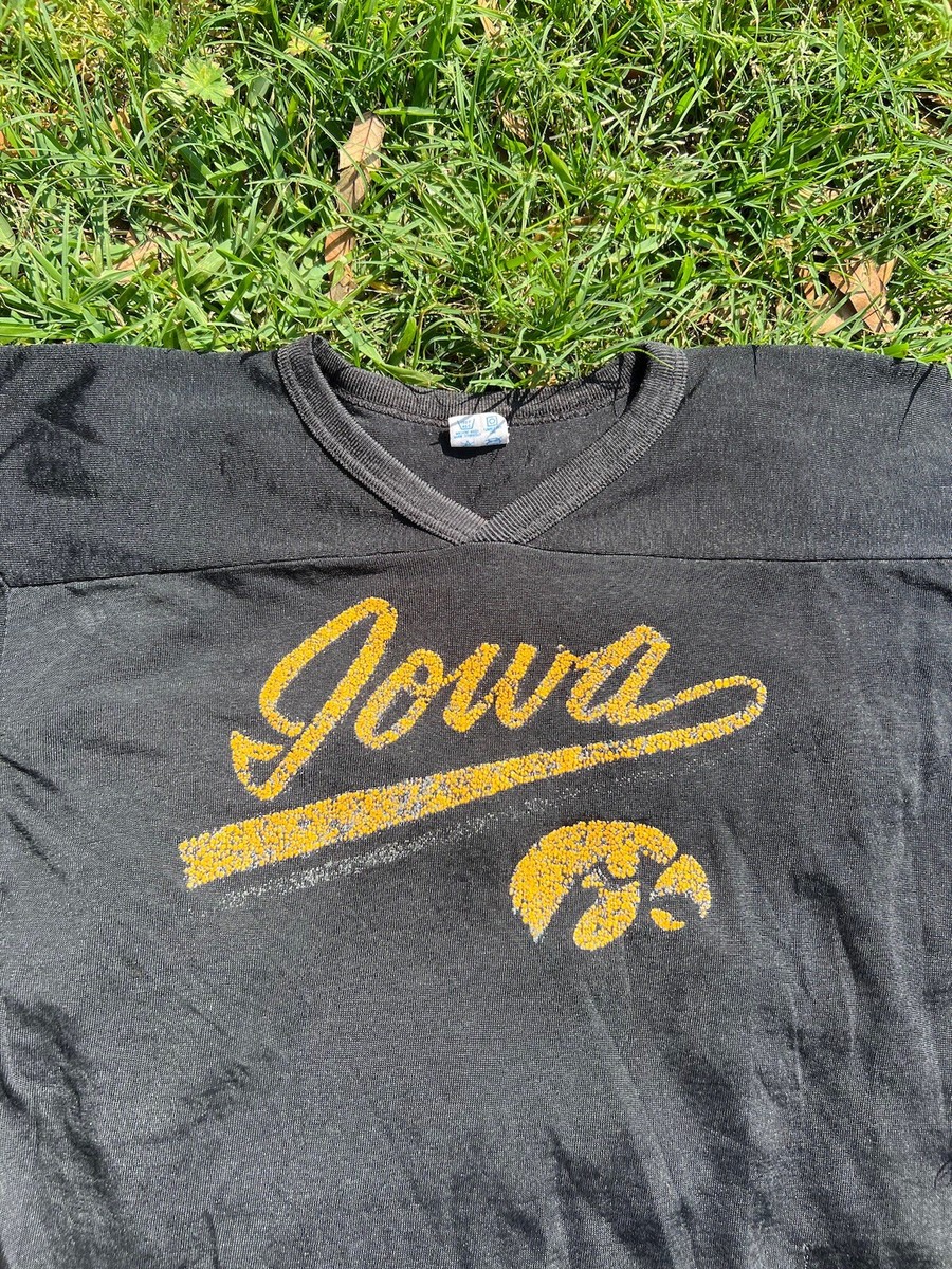 Vintage 80s Champion Iowa Hawkeyes Football Jersey Mens Size Large 