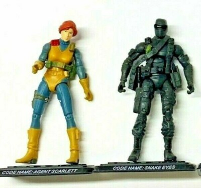 Hasbro G.I. Joe 25th Anniv. Set Duke, Scarlett, Snake Eyes
