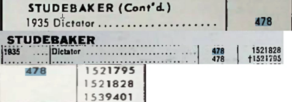 Bomba de combustible reconstruida Studebaker Dictator 1935 réplica 1521795 1521828 1539401 #478 EE. UU. Foto 4 de 4