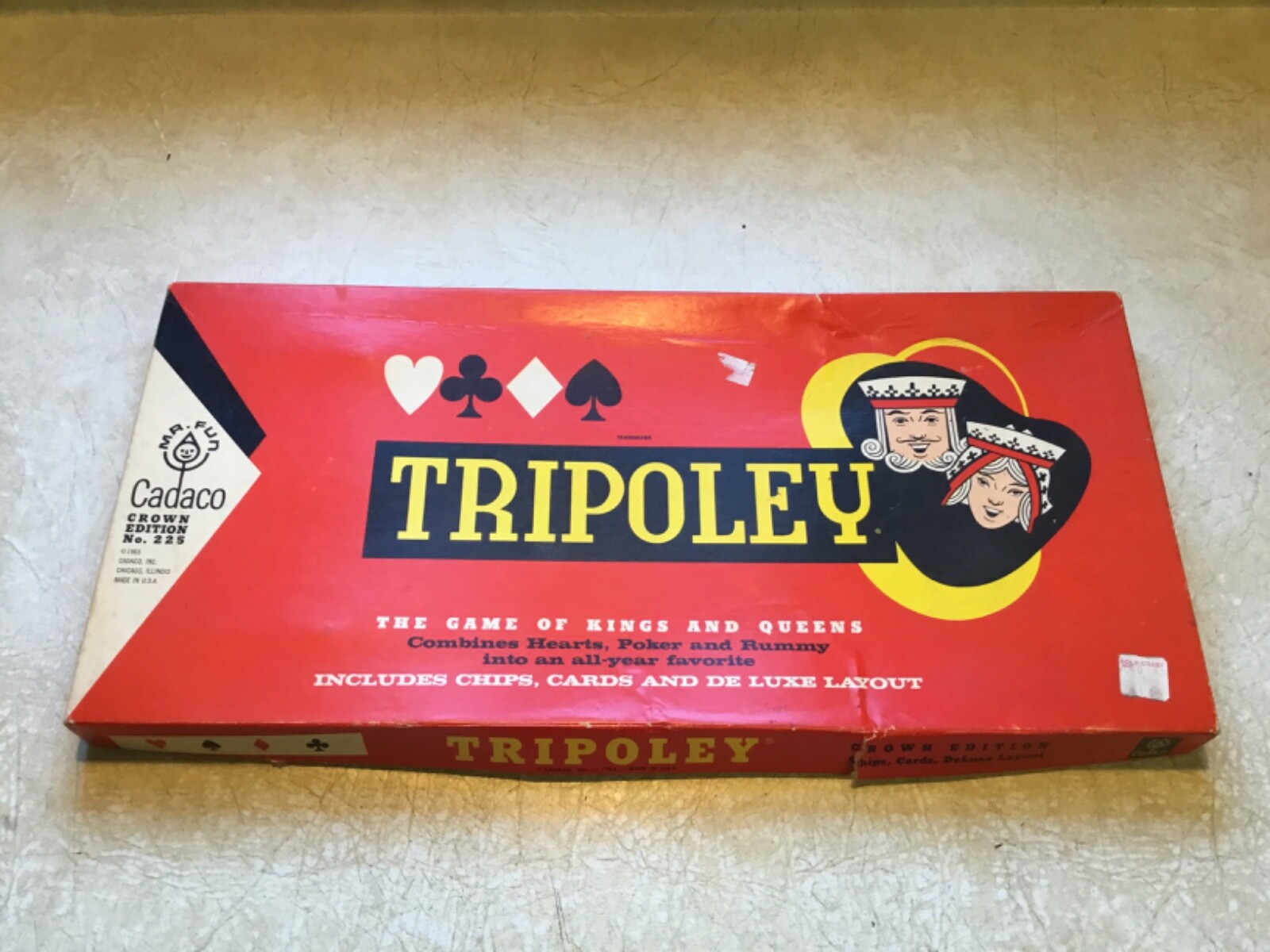 Vintage Cadaco Tripoley Card Game No. 225 Playing Mat 1965 100% Complete  WORKS | eBay