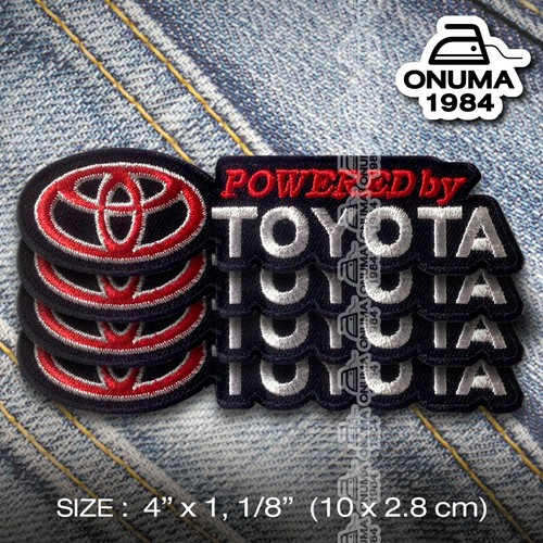4x TOYOTA Patch Iron on Jacket DIY 