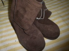 new Wonderkids brown suede, faux fur lined winter boots girls 10 free shipping