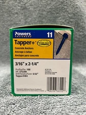 Concrete Screw Anchor 3/16" x 2-1/4"  Hex Head Slotted  (100 Pack) by Hillman