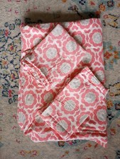 Pottery Barn Kids Vivian Coral Twin Duvet Cover  Pillow Sham Pair Teen Girls