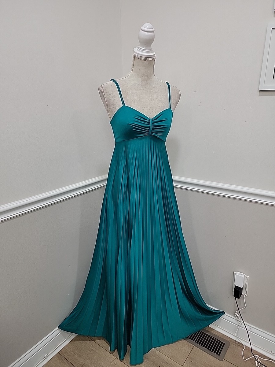 green emerald velvet dress Empire Waist Maxi Chiffon Evening Dress for Women