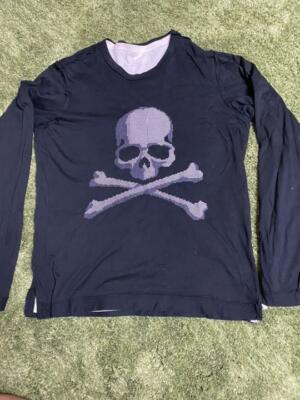 Mastermind Japan Skull Reversible T-Shirt men L Black Tops Layered from JP