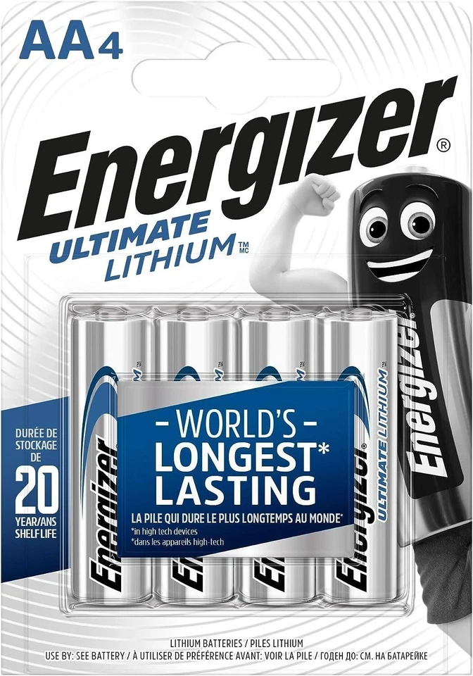Pile AA lithium LR6 L91 FR6 Energizer Ultimate 1.5V Mignon - Photo 1/4