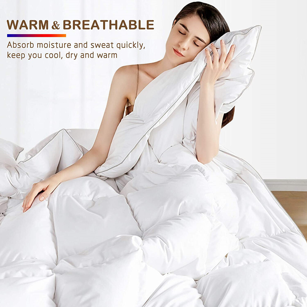 Goose Feather Down Quilt 300/500/700GSM Duvet Doonas Single/Double