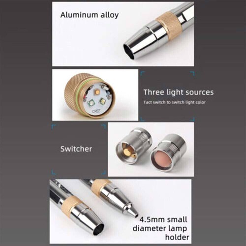 Ultraviolet LED Flashlight UV Light 365/395NM Jade Gem Inspection Lamp Torch Set - Picture 7 of 14
