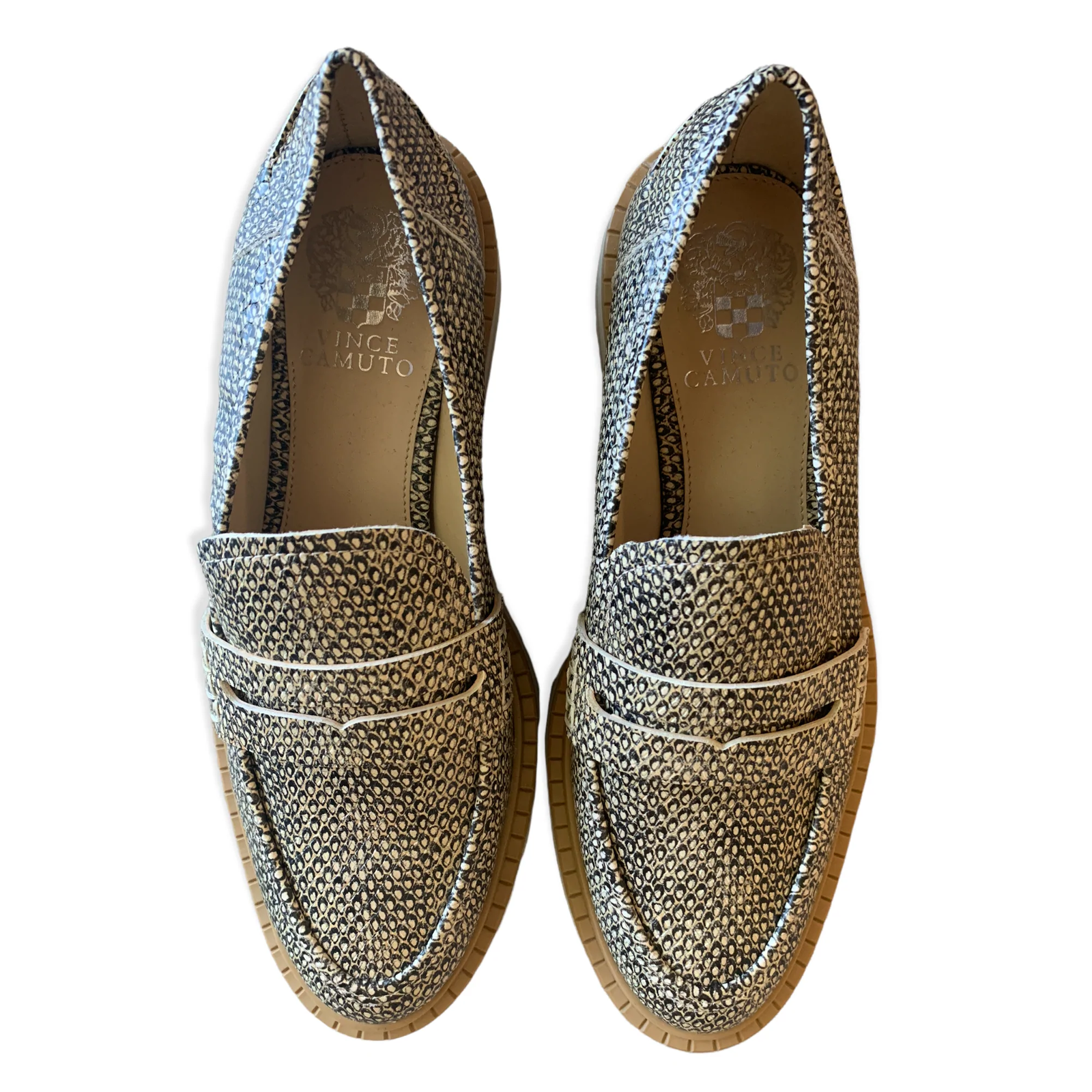 Vince Camuto Mckella Snakeskin Loafers 