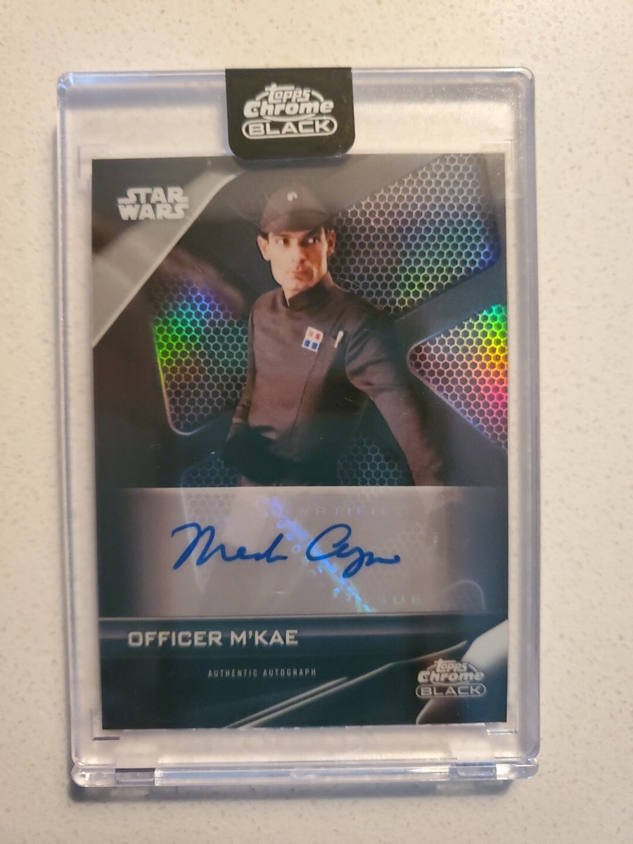 Mark Capri as OFFICER M'KAE 2023 TOPPS CHROME BLACK STAR WARS