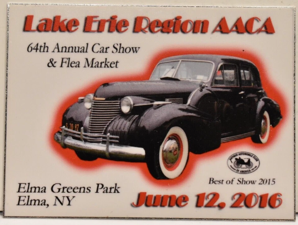 2016 Lake Erie Antique Car Show Meet AACA Elma Greens Park New York Plate - Image 2 of 3