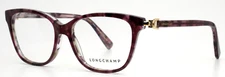 LONGCHAMP LO2631 513 Marble Purple Womens Semi Cat Eye Eyeglasses 52-15-140