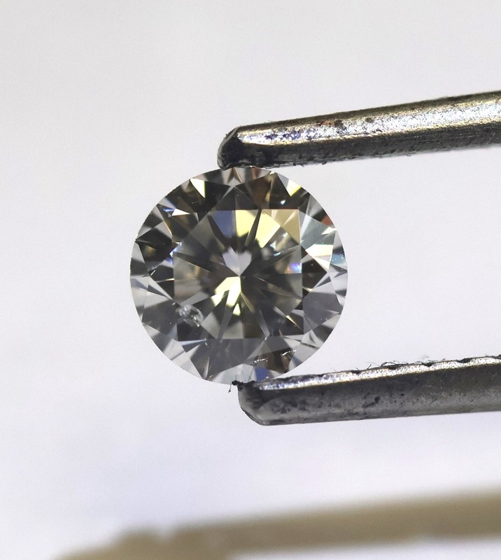 GIA loose certified .35ct SI2 J round Natural brilliant diamond estate vintage