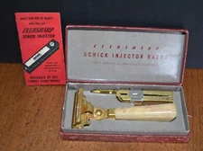 VTG SCHICK Eversharp Injector Safety Razor w/ Box & Instr.Tortoiseshell Bakelite