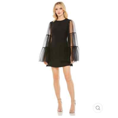 green emerald velvet dress Lukea Long Sleeve Mini Dress | Black | Womens