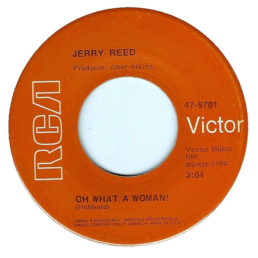 Jerry Reed Near Mint (NM or M -) Grading 45 RPM Speed Vinyl Records