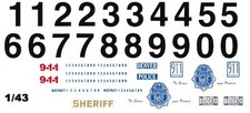 DENVER, Co. Police Car 1/32nd Scale Slot Car Waterslide Decals