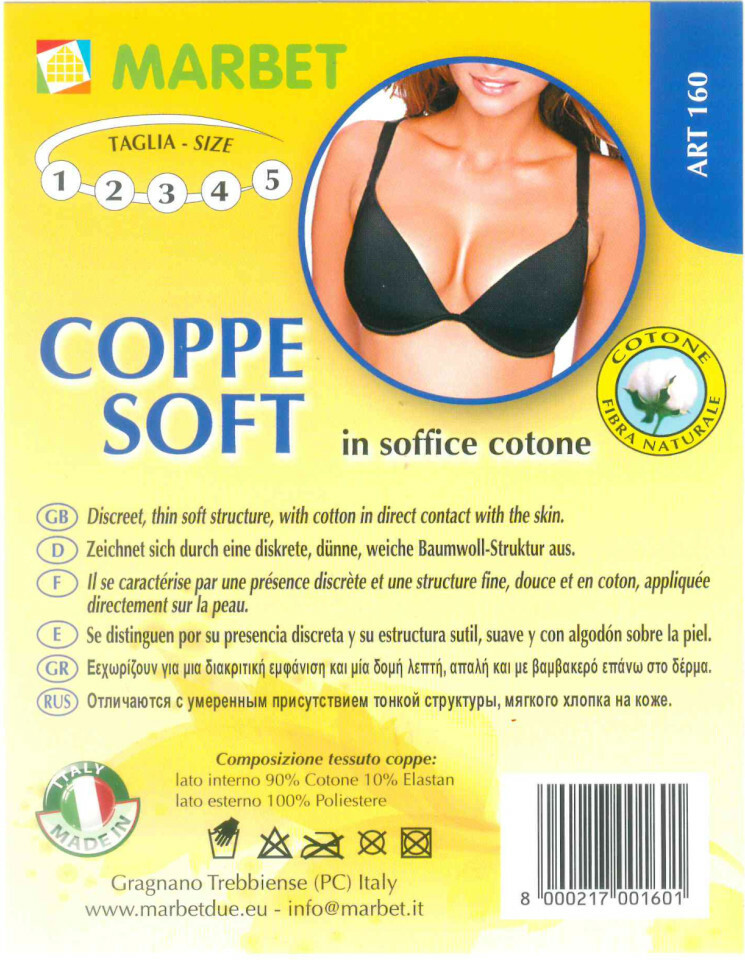 Coppe Soft XXL Nudo Non Imbottite Reggiseno Costume Abito