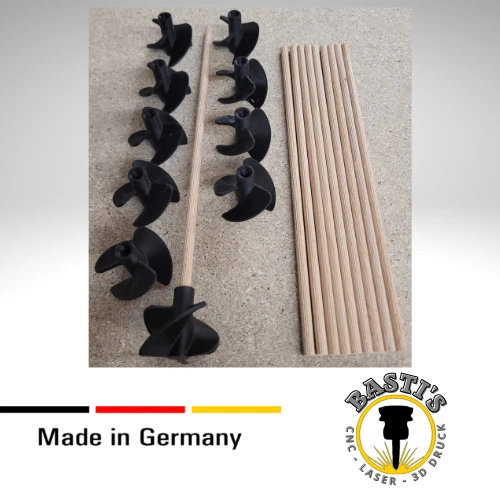 Set agitatore miscelatore resina epossidica Quirl plastica asta miscelatore liquidi - Immagine 2 di 4