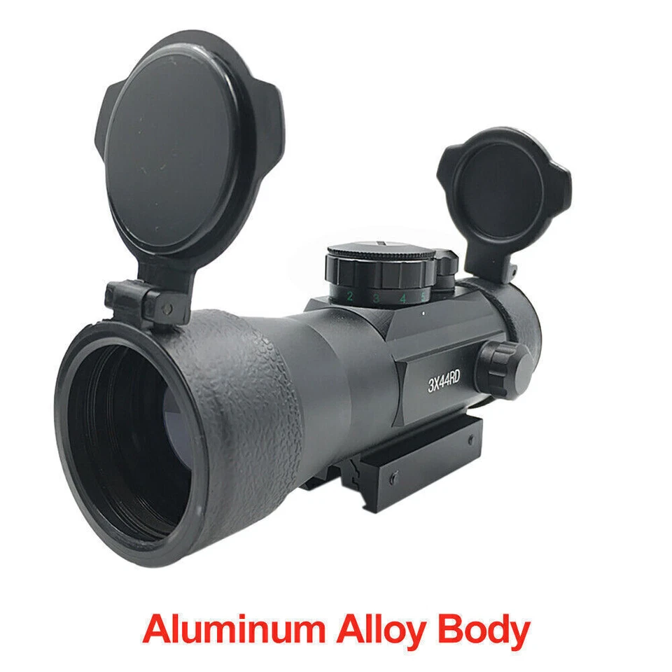 3x44 Red Green Dot Sight Scope Airsoft For 11mm/20mm Rail Air Rifle Pistol Mount - Image 4 of 4