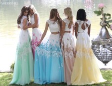 Sherri Hill 51122 Ivory Yellow Gorgeous Prom Ombre Gala Gown Dress sz 4 SALE!
