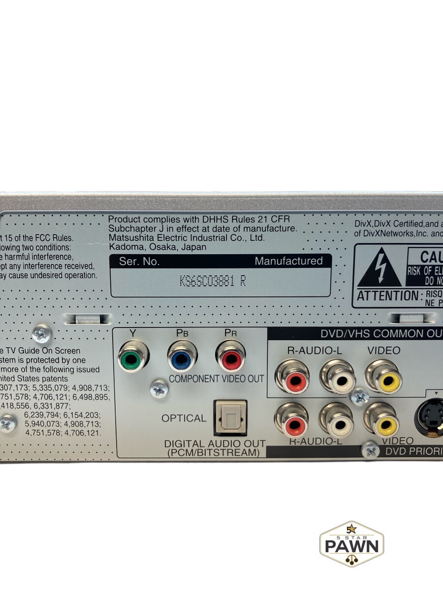 Panasonic DMR-EH75V DVD/HDD 80GB/VCR/SD 4x1 Combo HDMI