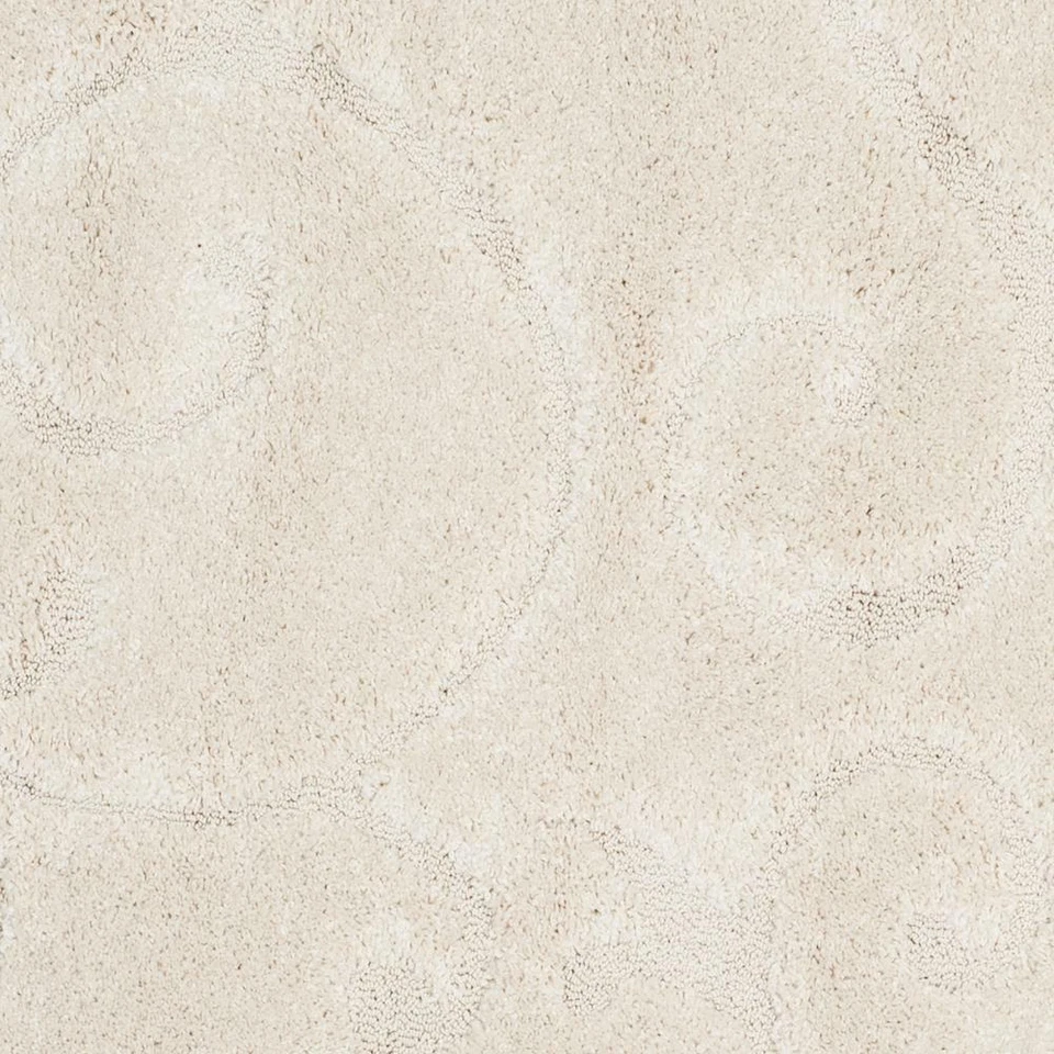 Nueva alfombra redonda Safavieh Florida Shag suave pelo alto bajo crema floral 7'x 7' Foto 2 de 4