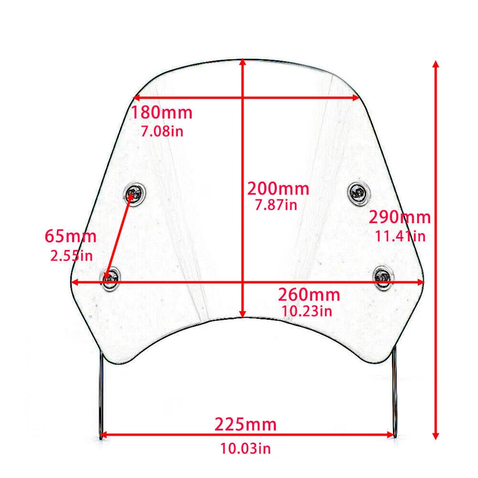 Carenado de faros negro universal para motocicletas de 5-7" parabrisas protector de parabrisas Foto 3 de 4