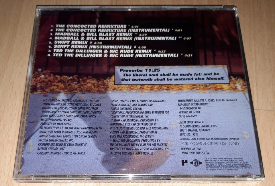 B.B. JAY - Don't Be Mad (Who Da' Blame) - Remix PROMO CD Single US RAP Hip Hop  - Bild 3 von 4