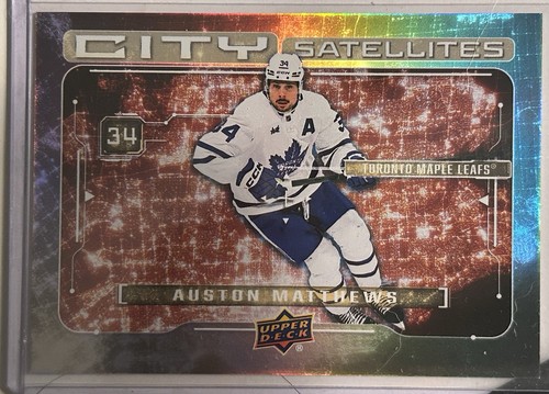 Very Rare Auston Matthews UD CITY SATELLITES GOLD #1/10 first card in Run & More