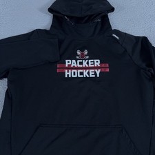 Unrl Hoodie Mens Large Black Crossover II Fleece Performance Gym Hockey Running
