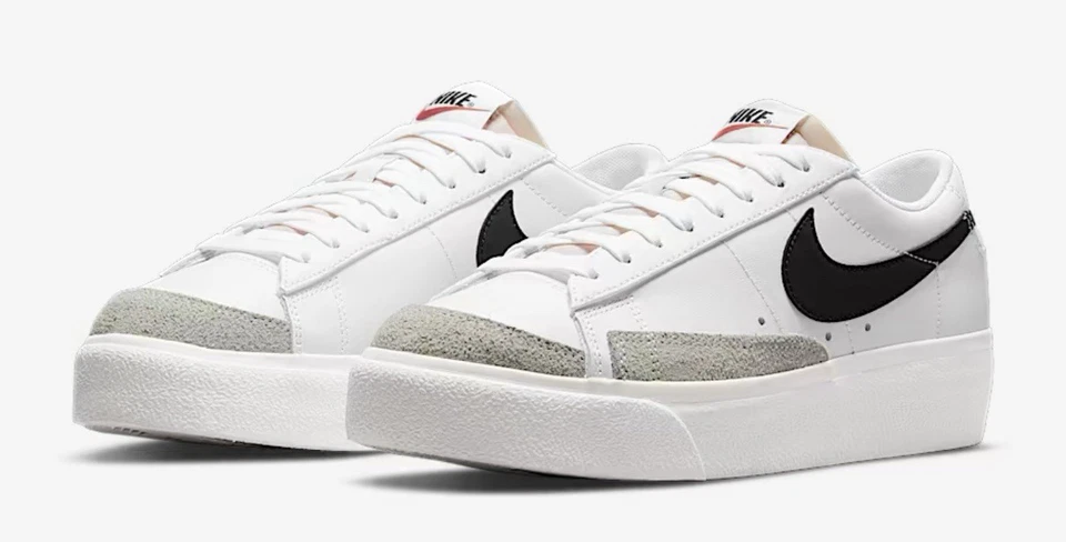 Size 8 - Nike Blazer Platform Low White Black W - Image 4 of 4